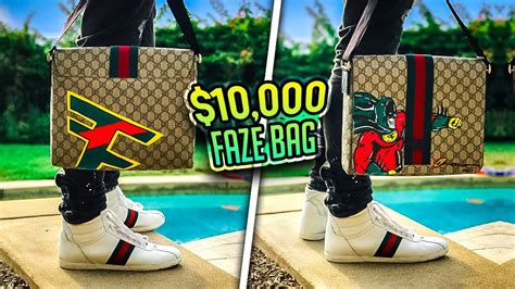 gucci bag faze rug wears|$10,000 CUSTOM FAZE GUCCI BAG! (ft. FaZe Rug) .